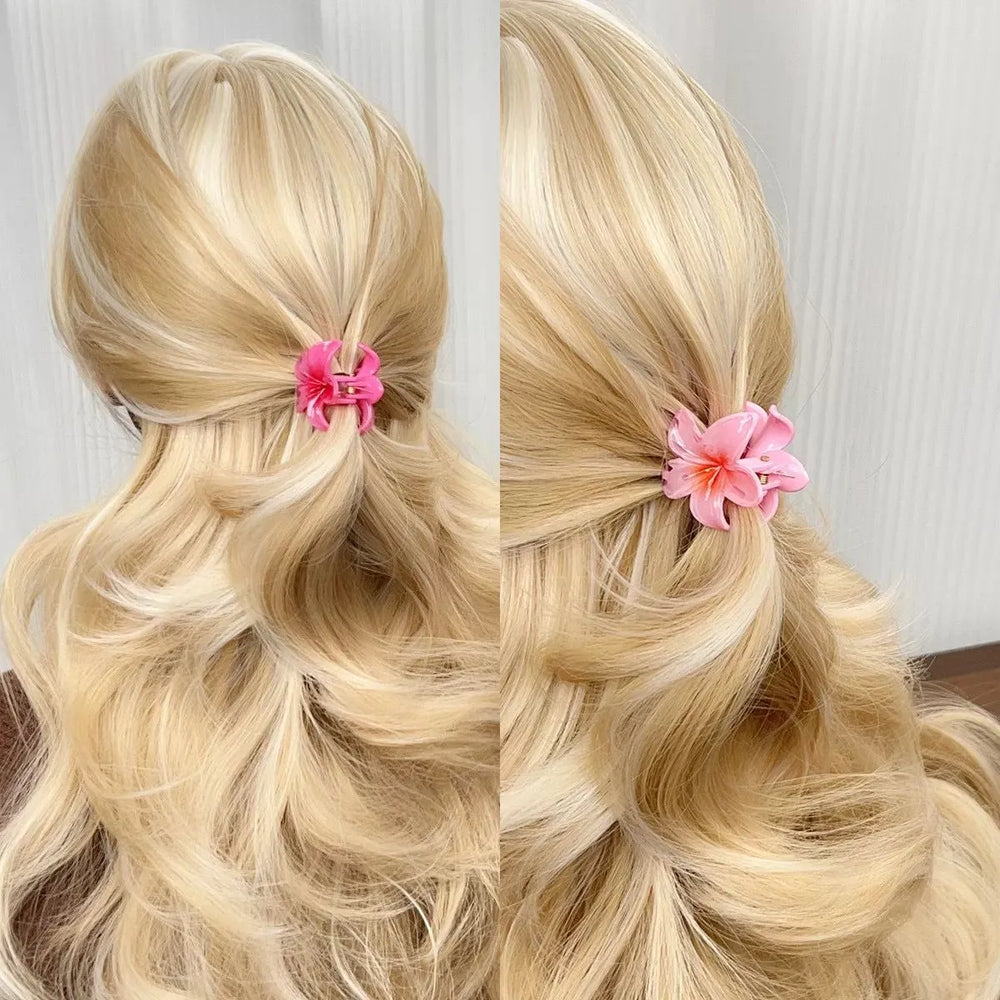 Flower Hair Clip - 4 Pcs Random Cosmia.pk