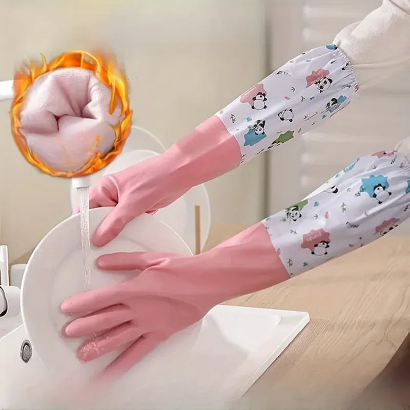 Latex Rubber Dish Washing Gloves Cosmia.pk