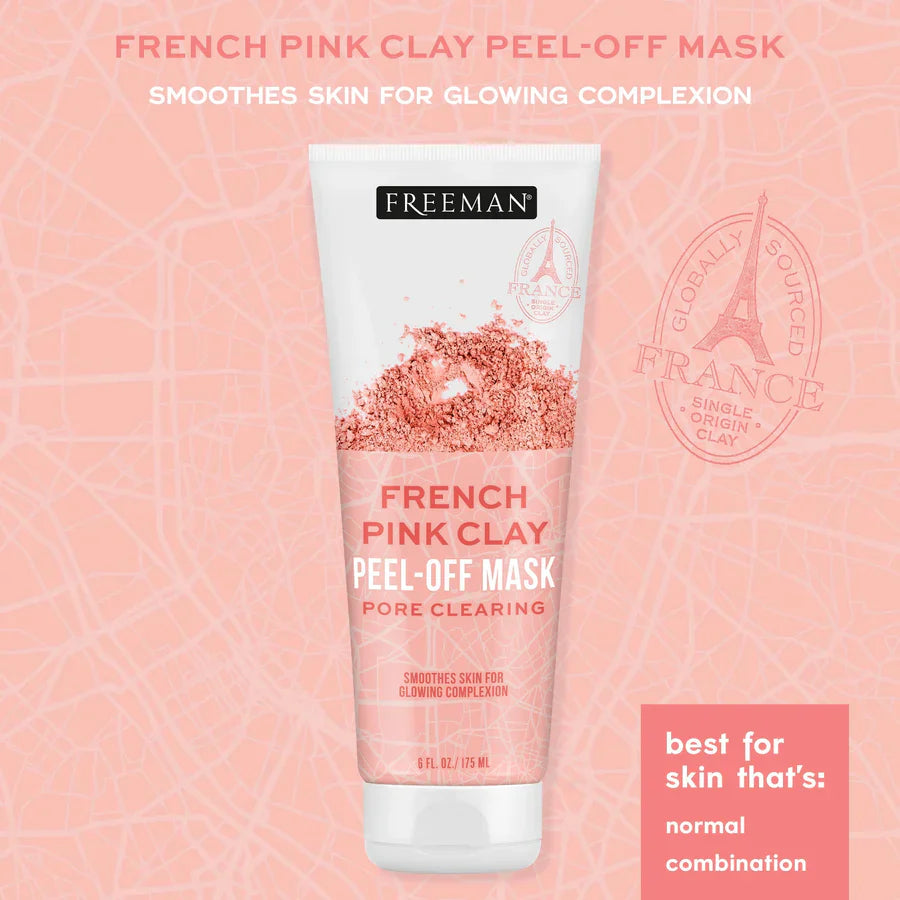Freeman Exotic Blends Pore Clearing French Pink Clay Peel Off Mask Freeman