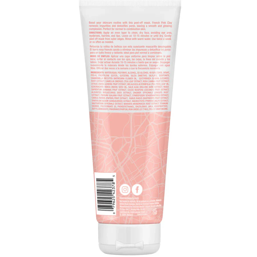 Freeman Exotic Blends Pore Clearing French Pink Clay Peel Off Mask Freeman