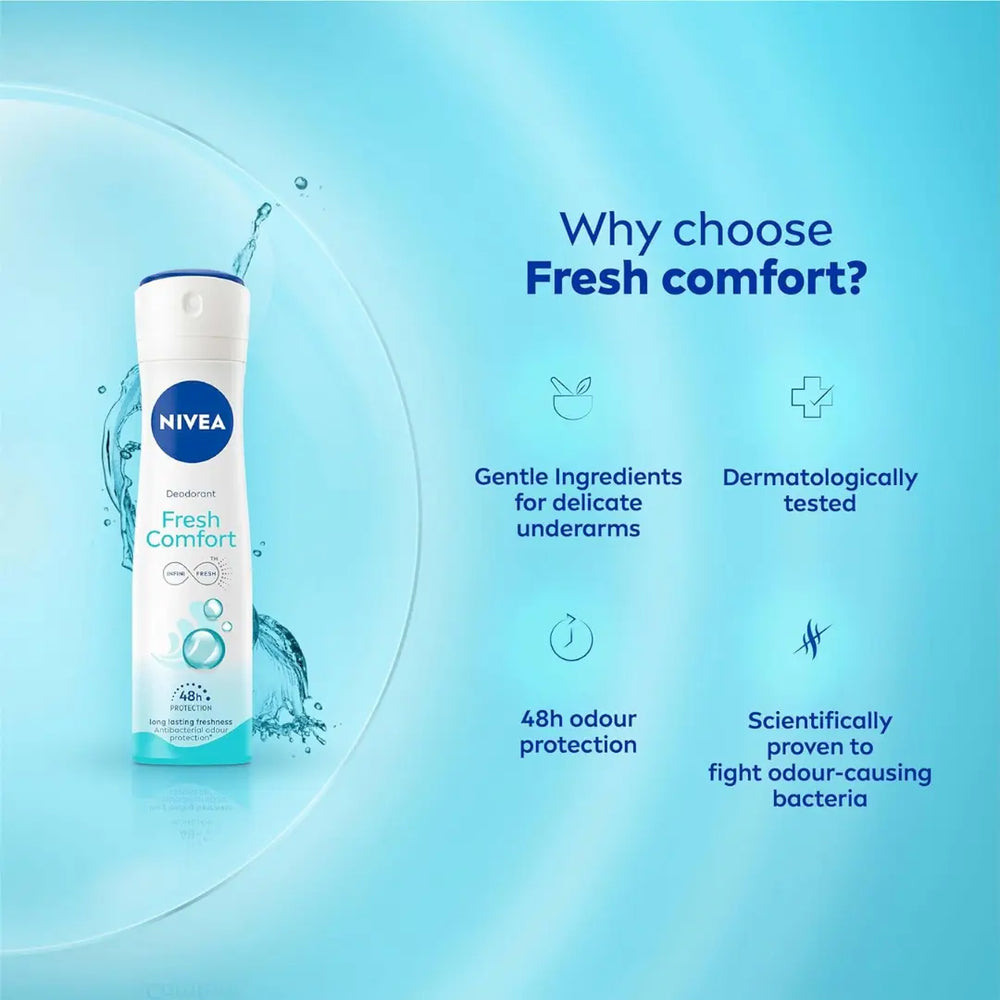 NIVEA Fresh Comfort Deodorant Spray for Women – 150ml Nivea