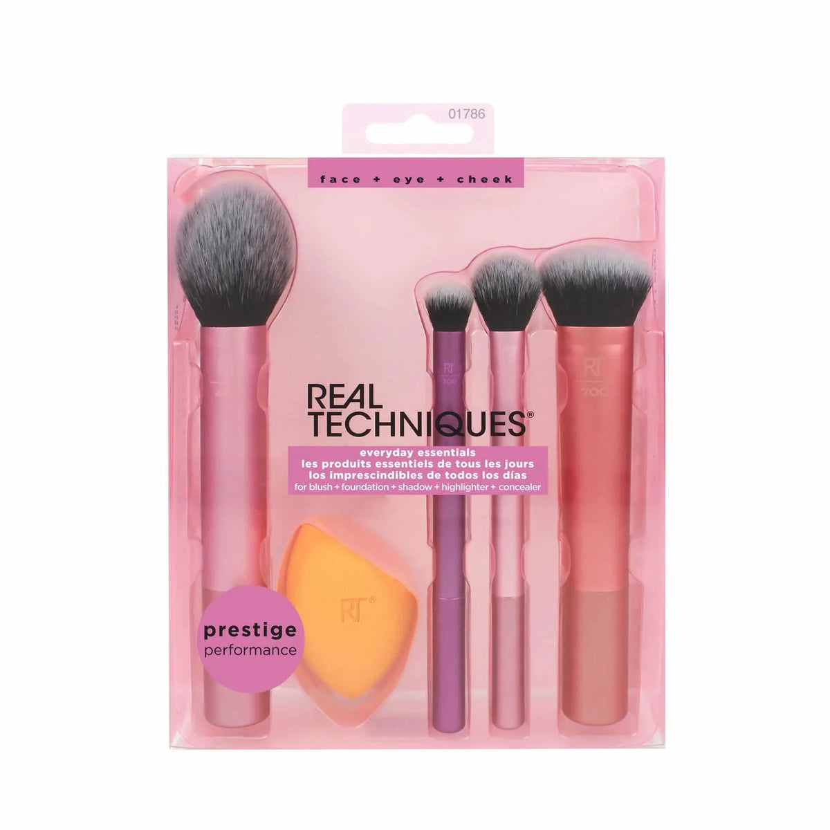Real Techniques Everyday Essentials Brushes And Sponge Set Real Technique