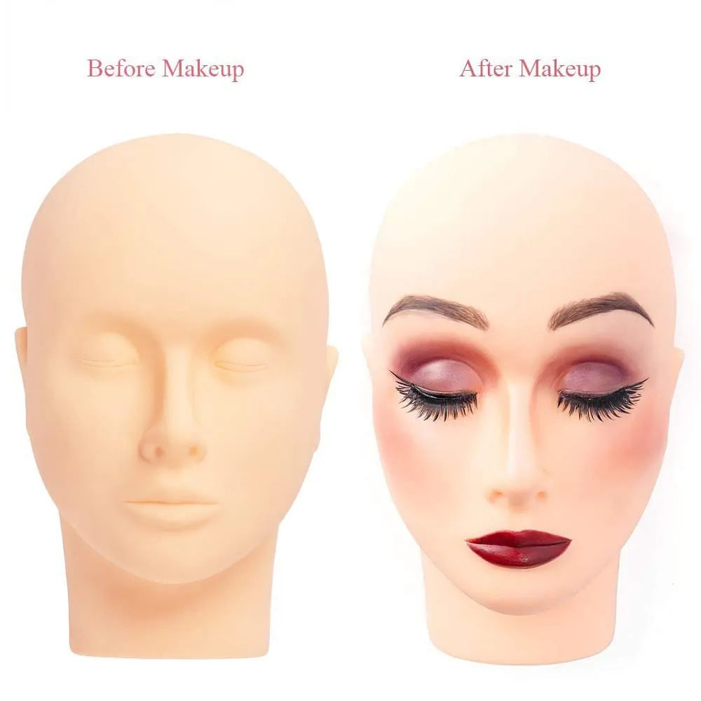 Full Face Silicone Face , Lips , Eyes , Lashes Makeup Artist Practice Cosmia.pk