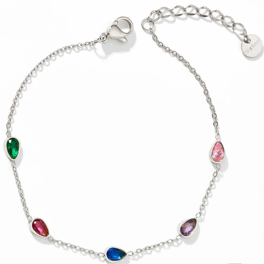 Silver Multi stone Bracelet Cosmia