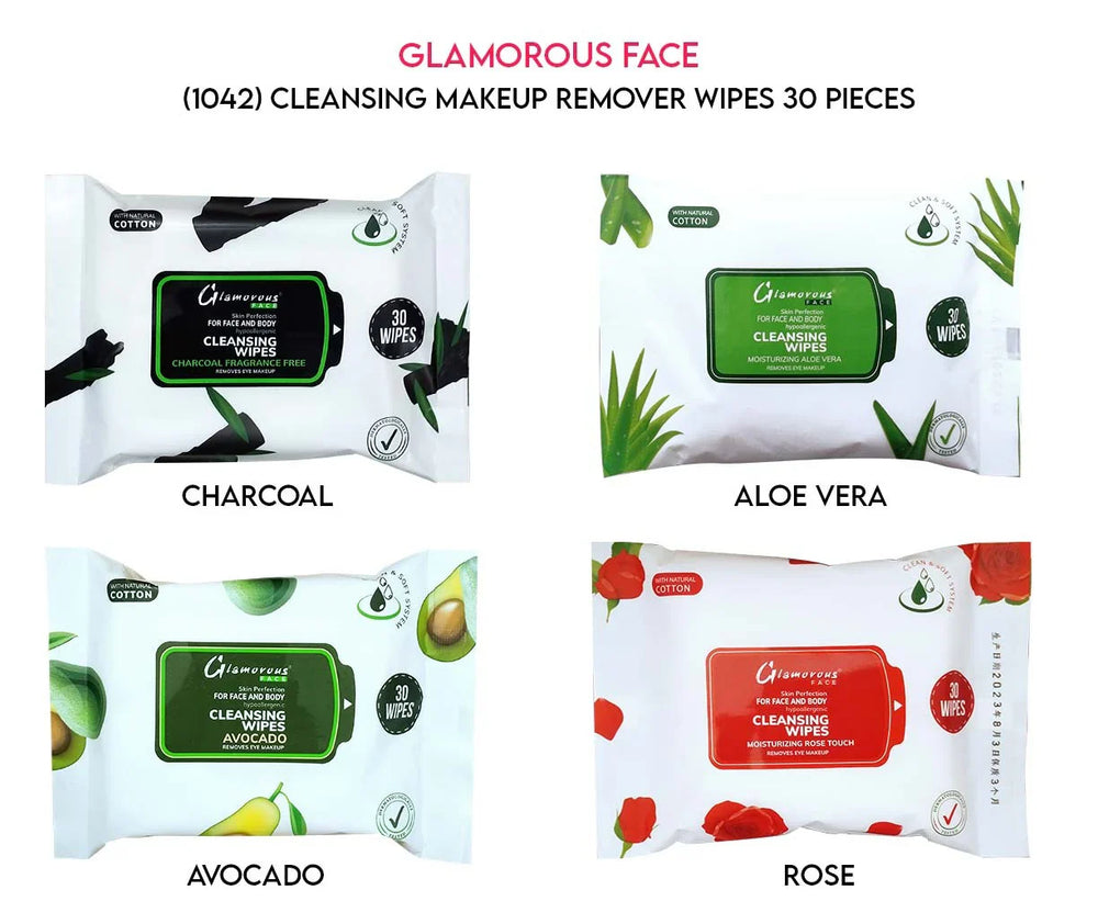 Glamorous Face Cleansing Makeup Remover Wipes 30 Pieces Glamorous Face