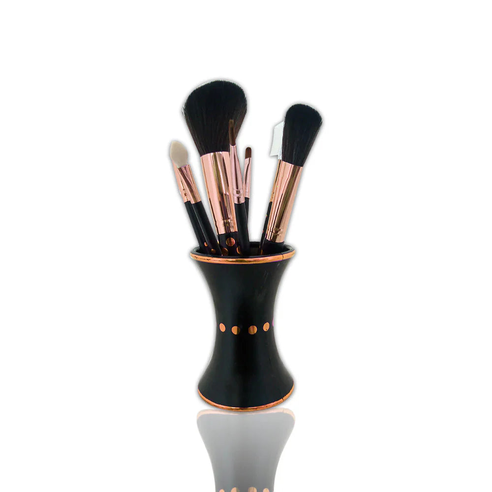 Glamorous Face 8 in 1 Brush Sets Pot Glass Glamorous Face