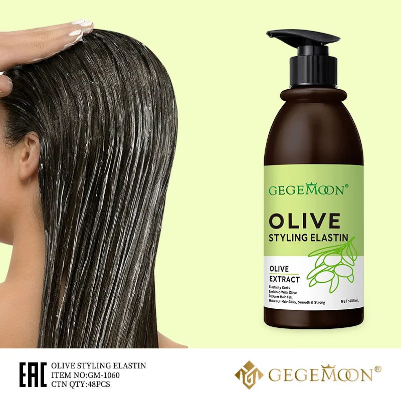 Gegemon Olive Hair Styling Elastin Olive Extract Cream - 400ml Gegemoon