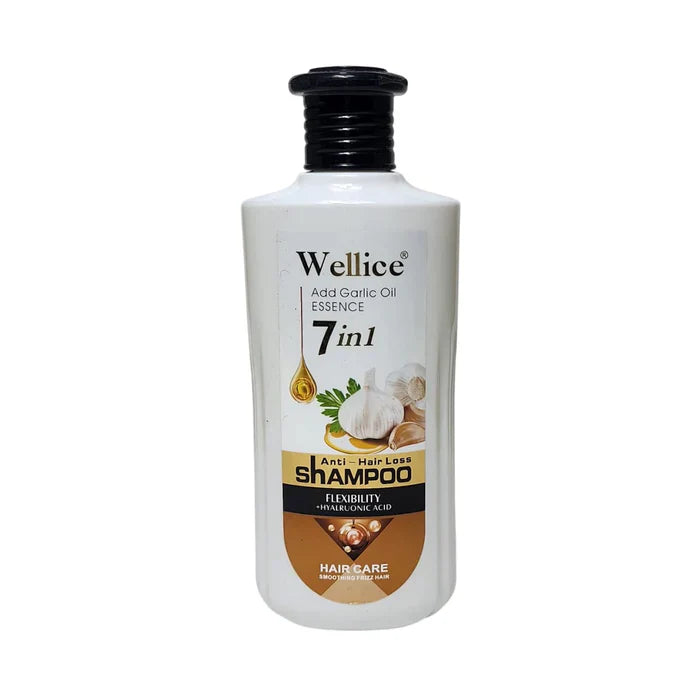 Wellice 7 in 1 Anti - Hair Loss Garlic Hyalruonic Acid & Soothing Frizz Shampoo 400g Wellice