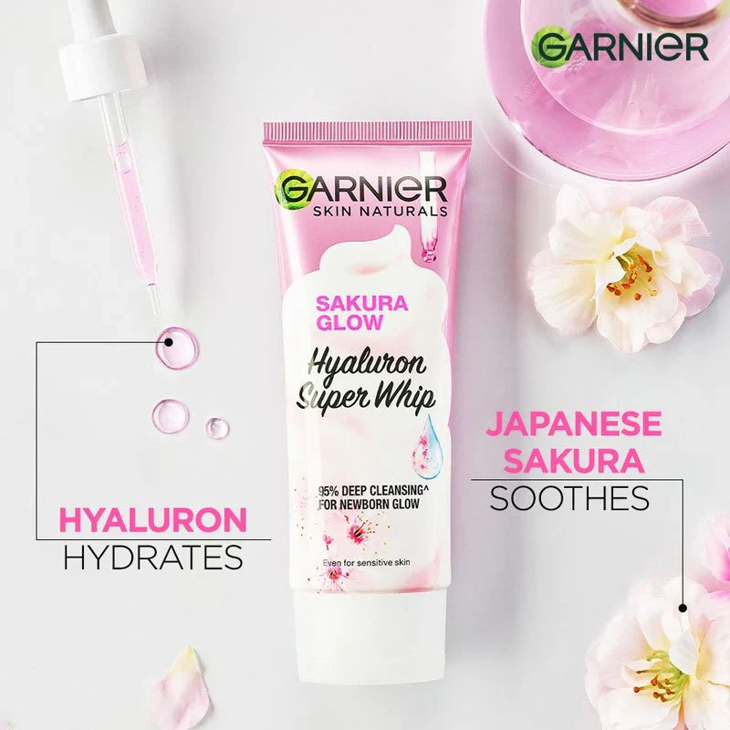 Garnier Sakura Glow Hyaluron Super Whip Foam - 100ml Garnier
