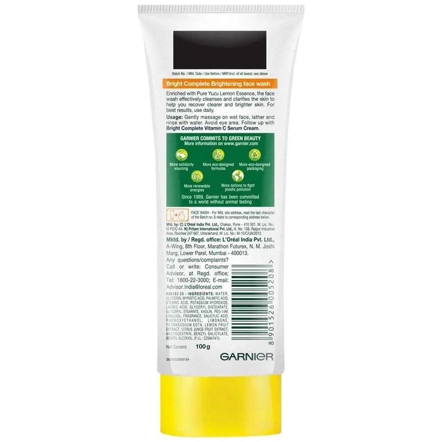 Garnier Bright Complete Vitamin C Face Wash - 100ml Garnier