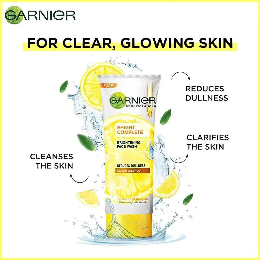 Garnier Bright Complete Vitamin C Face Wash - 100ml Garnier