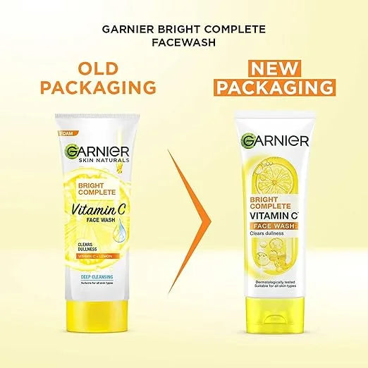 Garnier Skin Naturals, Facewash, Cleansing and Brightening, Bright Complete - 100g Garnier