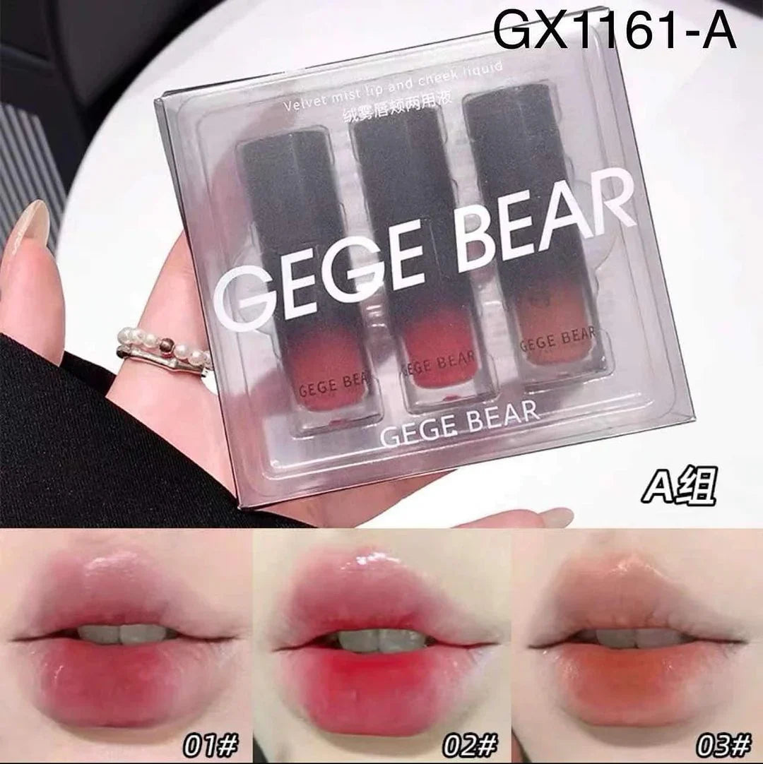 Gege Bear - 2 in 1 Moisturizing Velvert Mist Lip & Cheek And Liquid Gege Bear