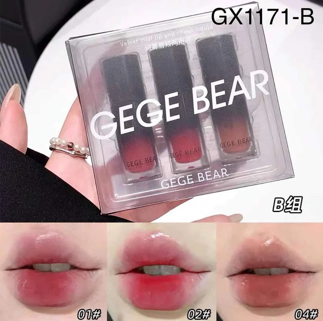 Gege Bear - 2 in 1 Moisturizing Velvert Mist Lip & Cheek And Liquid Gege Bear