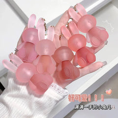 Gege Bear Cute Rabbit Velvet Lip Mud keychain style Gege Bear