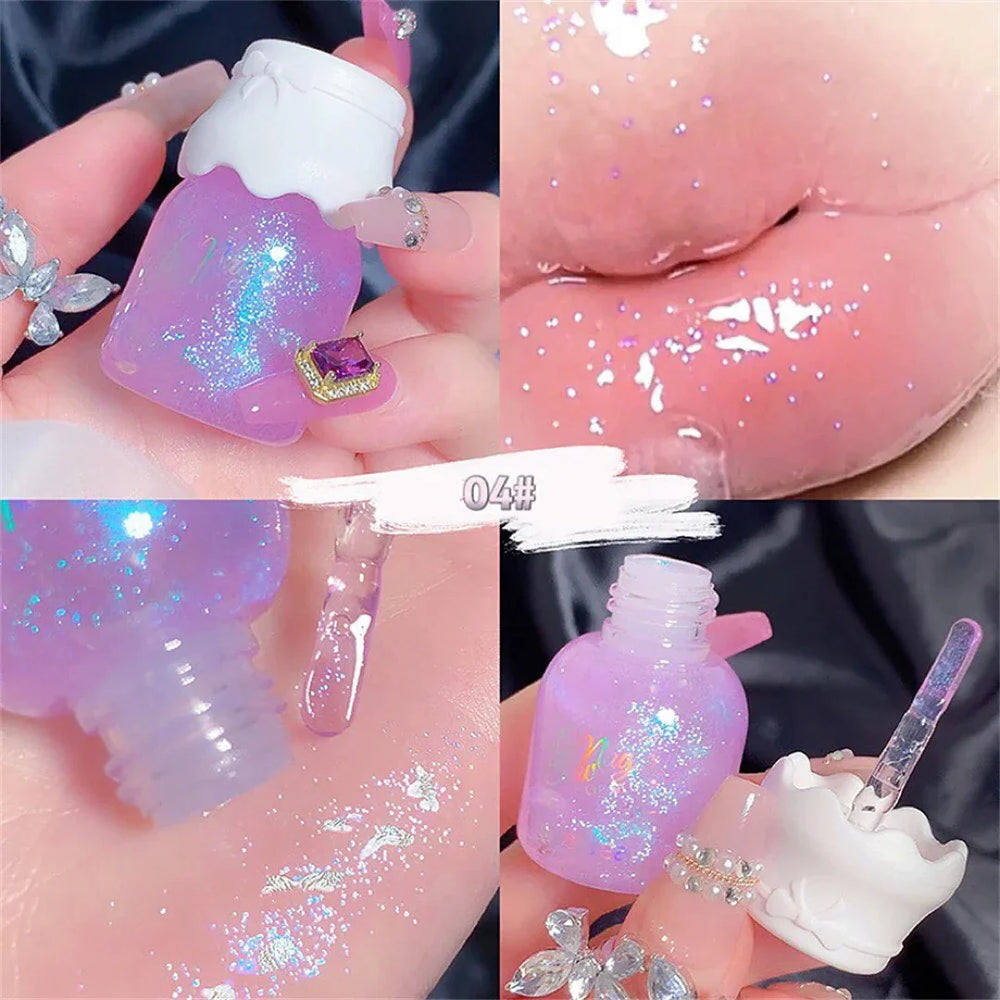 Gege Bear Lip Honey Gloss Set Moisturizing Mirror Shine Gege Bear
