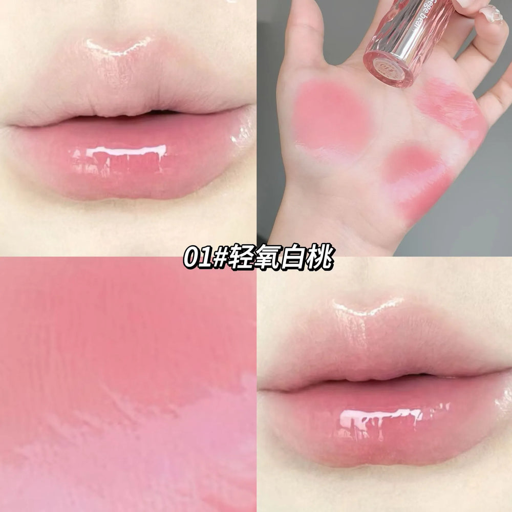 Gege Bear Glaze Crystal Lip Gloss – Translucent Shine, Juicy Finish Gege Bear