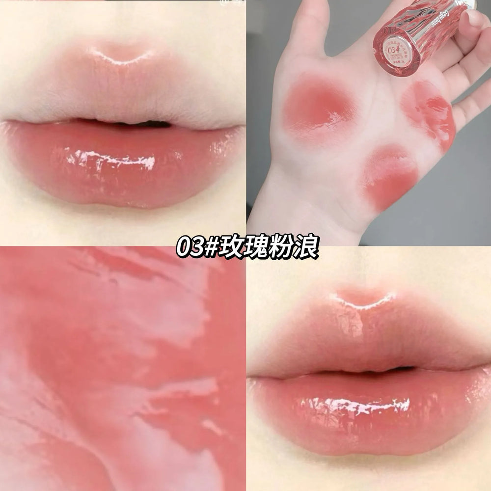 Gege Bear Glaze Crystal Lip Gloss – Translucent Shine, Juicy Finish Gege Bear