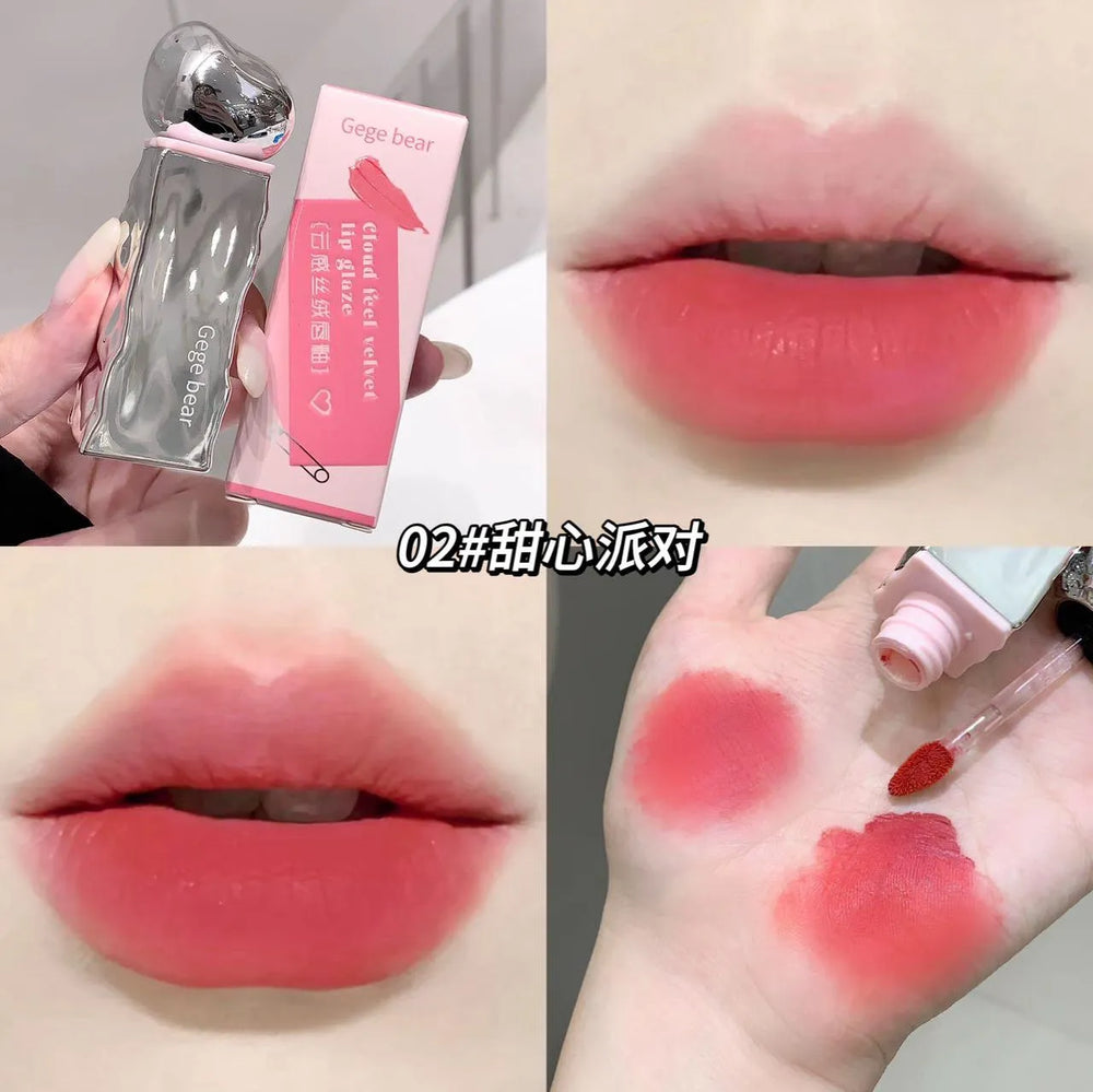 Gege Bear Velvet Lip Glaze – Waterproof, Smooth & Long-Lasting Gege Bear