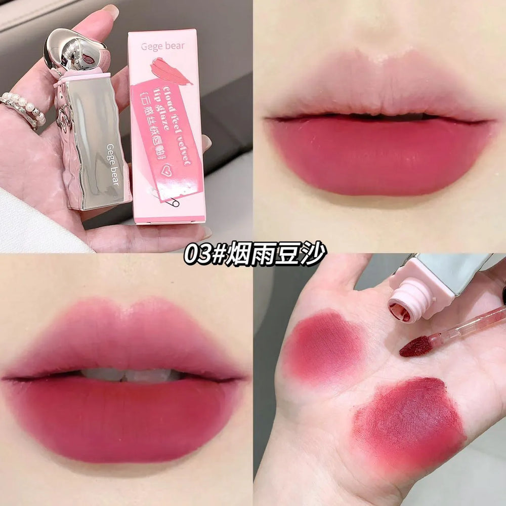 Gege Bear Velvet Lip Glaze – Waterproof, Smooth & Long-Lasting Gege Bear