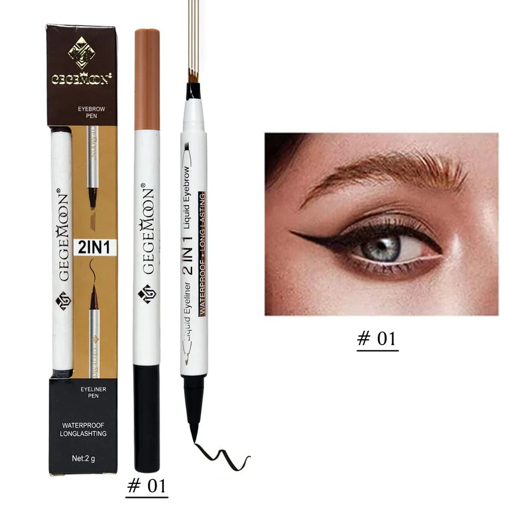 Gegemoon 2 in 1 eyebrow & Eyeliner Pen Gegemoon