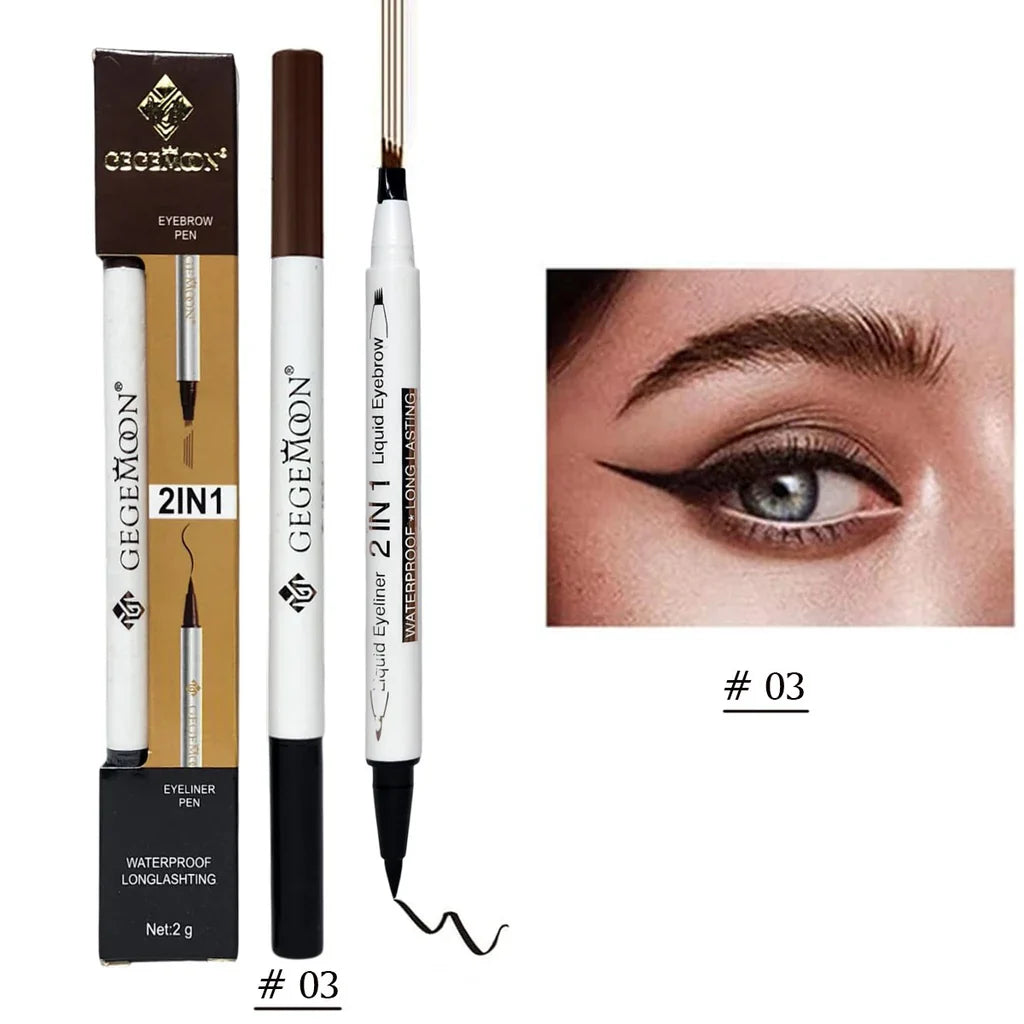 Gegemoon 2 in 1 eyebrow & Eyeliner Pen Gegemoon