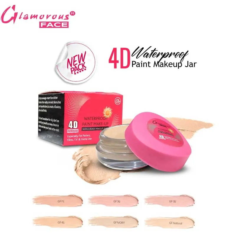 Glamorous Face Waterproof 4D Jar Base Foundation - GF Ivory Glamorous Face