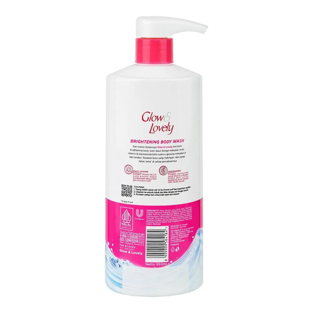 Glow & Lovely Multi Vitamin+Niacinamide Liquid Bath Soap, 550ml Glow & Lovely