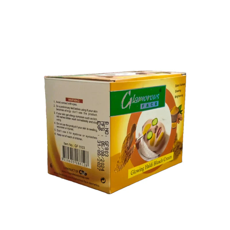 Glamorous Face Glowing Haldi Bleach, For Brightening And Extra Glamorous Face