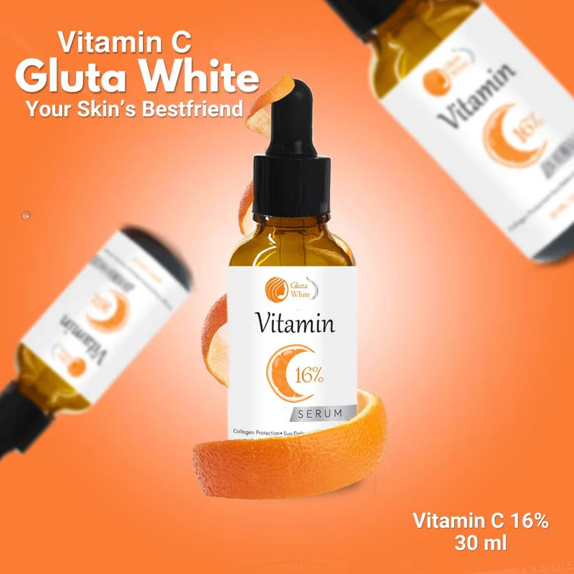 Gluta White Vitamin C Serum for Face Glowing & Dark Spots - 30ml Gluta White