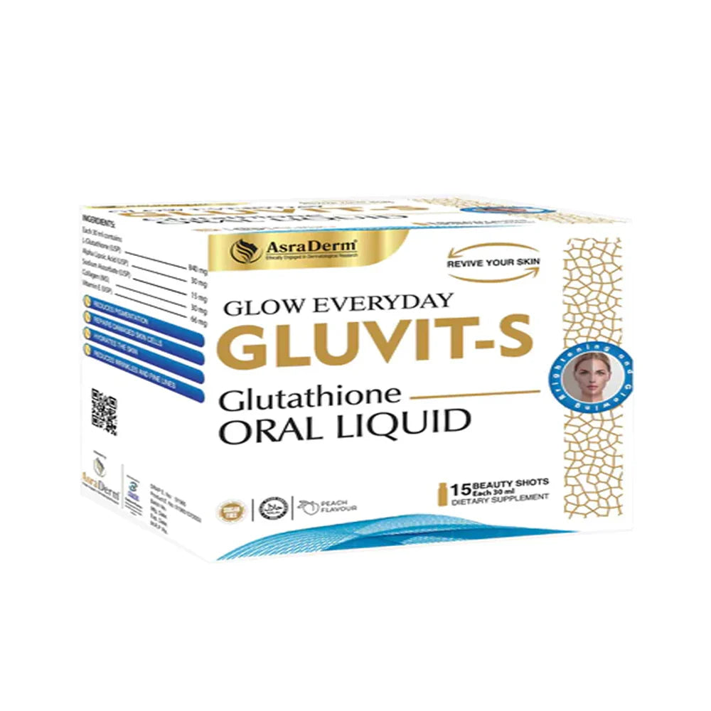 Asra derm Gluvit-s Glutathione Oral Liquid - 30ml Asra derm