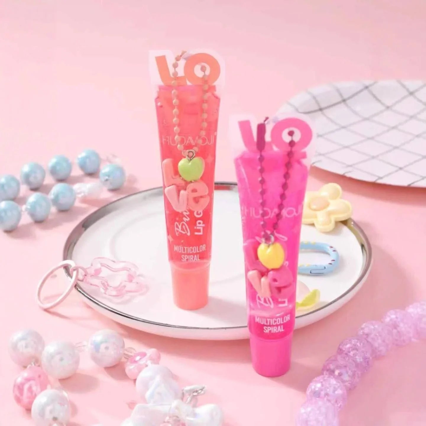 HUDAMOJI Butterfly Love Multicolor Spiral Lip Gloss Hudamoji