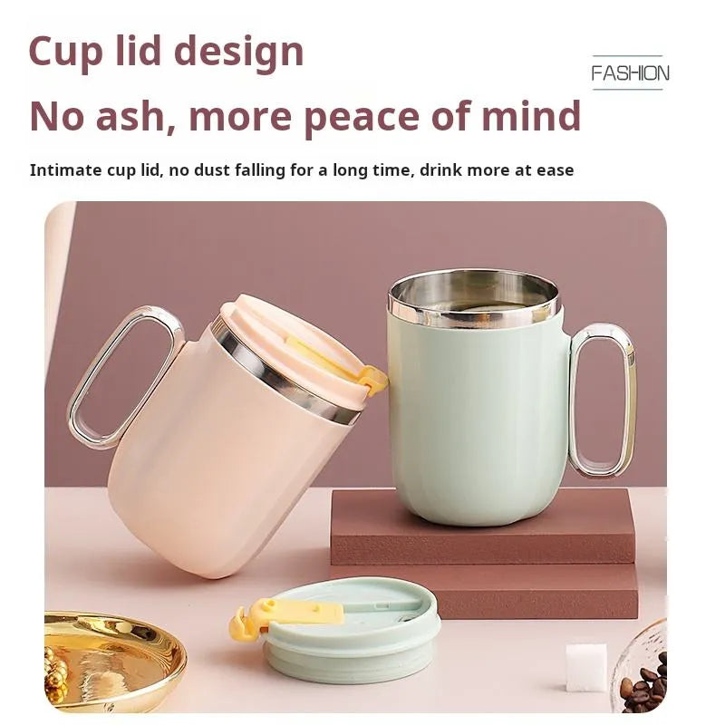 Stainless Steel Mug with Lid Custom Casual Cup Flask Thermos Cosmia.pk