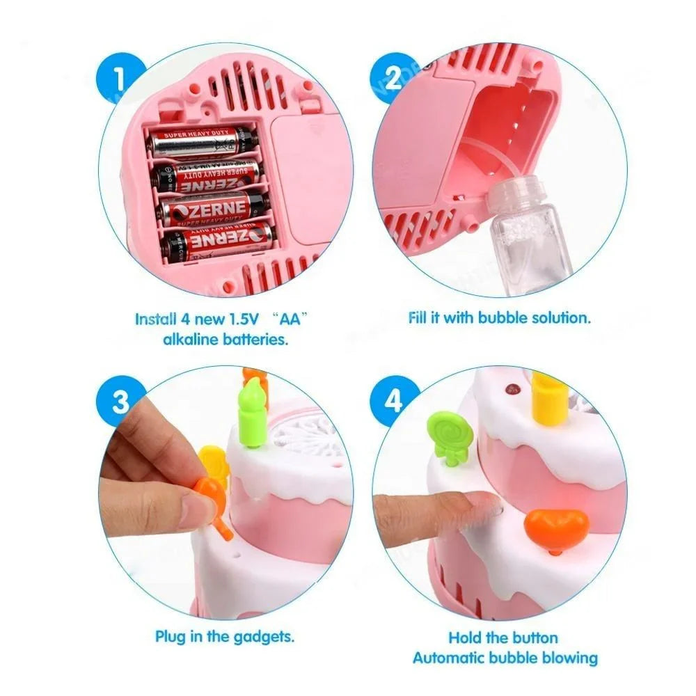 Birthday Moving Cake Bubble Machine Cosmia.pk