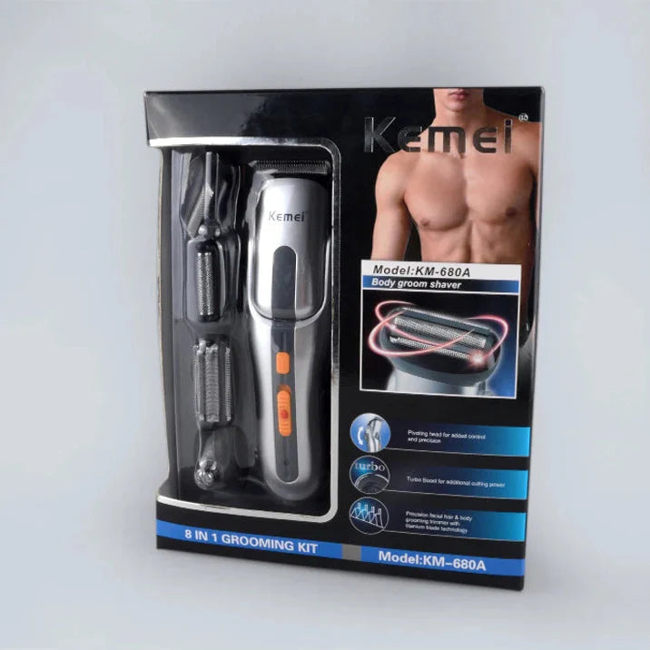 Kemei KM-680A 8 in 1 Grooming Kit (Original ) Kemei