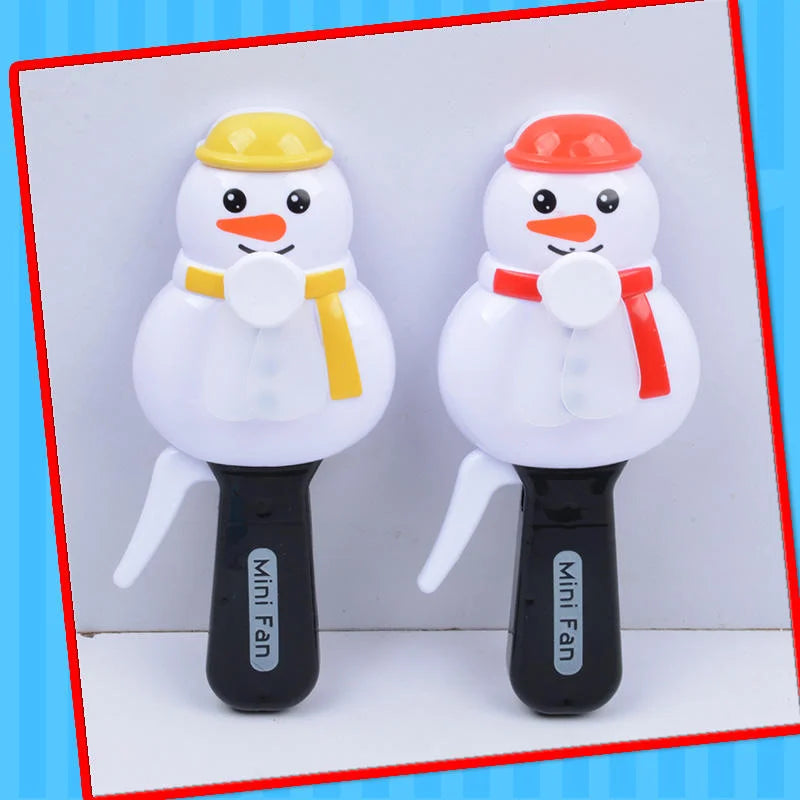 Mini Plastic Cartoon Christmas Snowman Fan Toy Cosmia.pk
