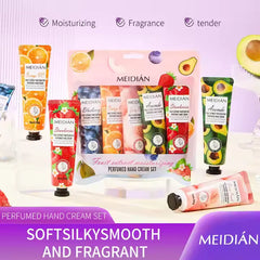 Meidian Fruit Extract Moisturizing Perfumed Hand Cream Set - Pack of 5 Meidian