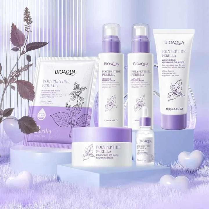 Bioaqua 6 in 1 Polypeptide Perilla Anti Aging Skin Care Set Bioaqua