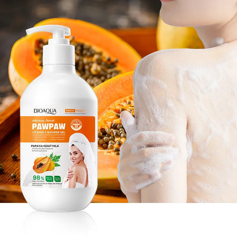 BIOAQUA Papaya Plant Extract Vitamin C Shower Gel - 180ml Sadoer