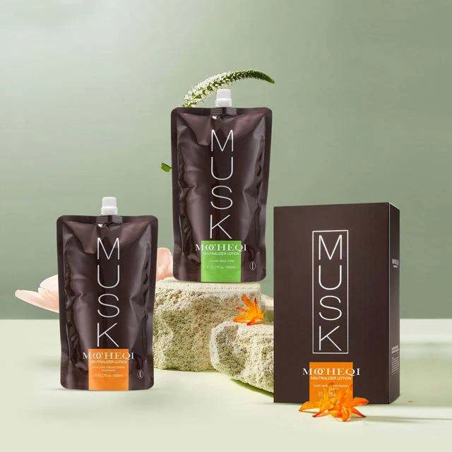 MOCHEQI Musk professional hair straightening cream and neutralizer MOCHEQI