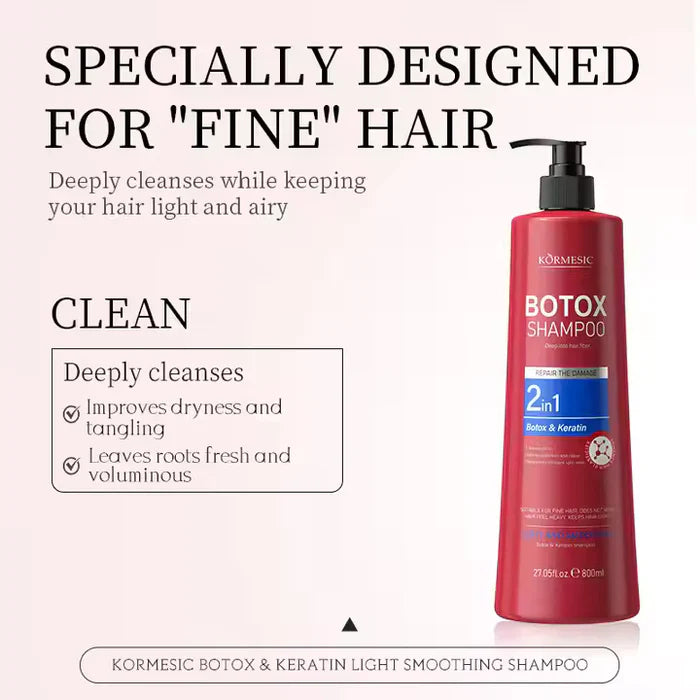 Kormesic 2 in 1 Botox Keratin Shampoo - 800ml Kormesic