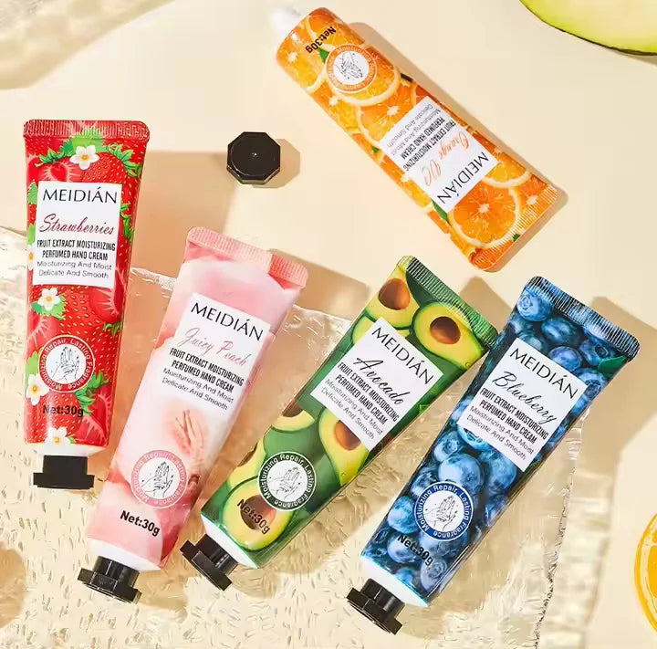 Meidian Fruit Extract Moisturizing Perfumed Hand Cream Set - Pack of 5 Meidian