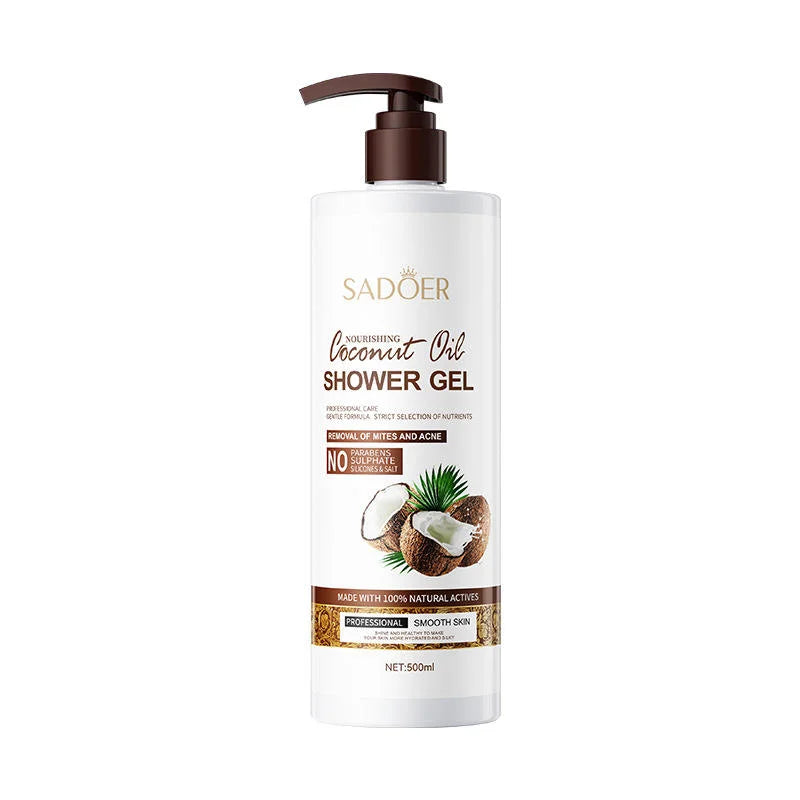 SADOER Nourishing Coconut Oil Mites & Acne Removal Shower Gel 500ml Sadoer