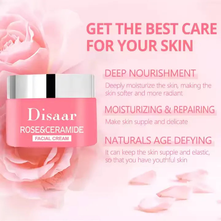 Disaar Rose Ceramide Repair and Brightening Facial Cream - 50g Disaar