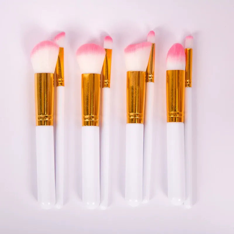 10Pcs Makeup Brush Set Soft Nylon Hair Vegan Cosmia.pk
