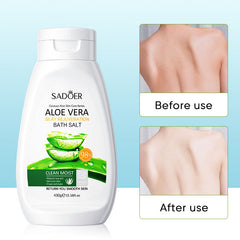 Sadoer Aloe Vera Bath Salt Deep Cleaning Gentle Exfoliator - 430g Sadoer