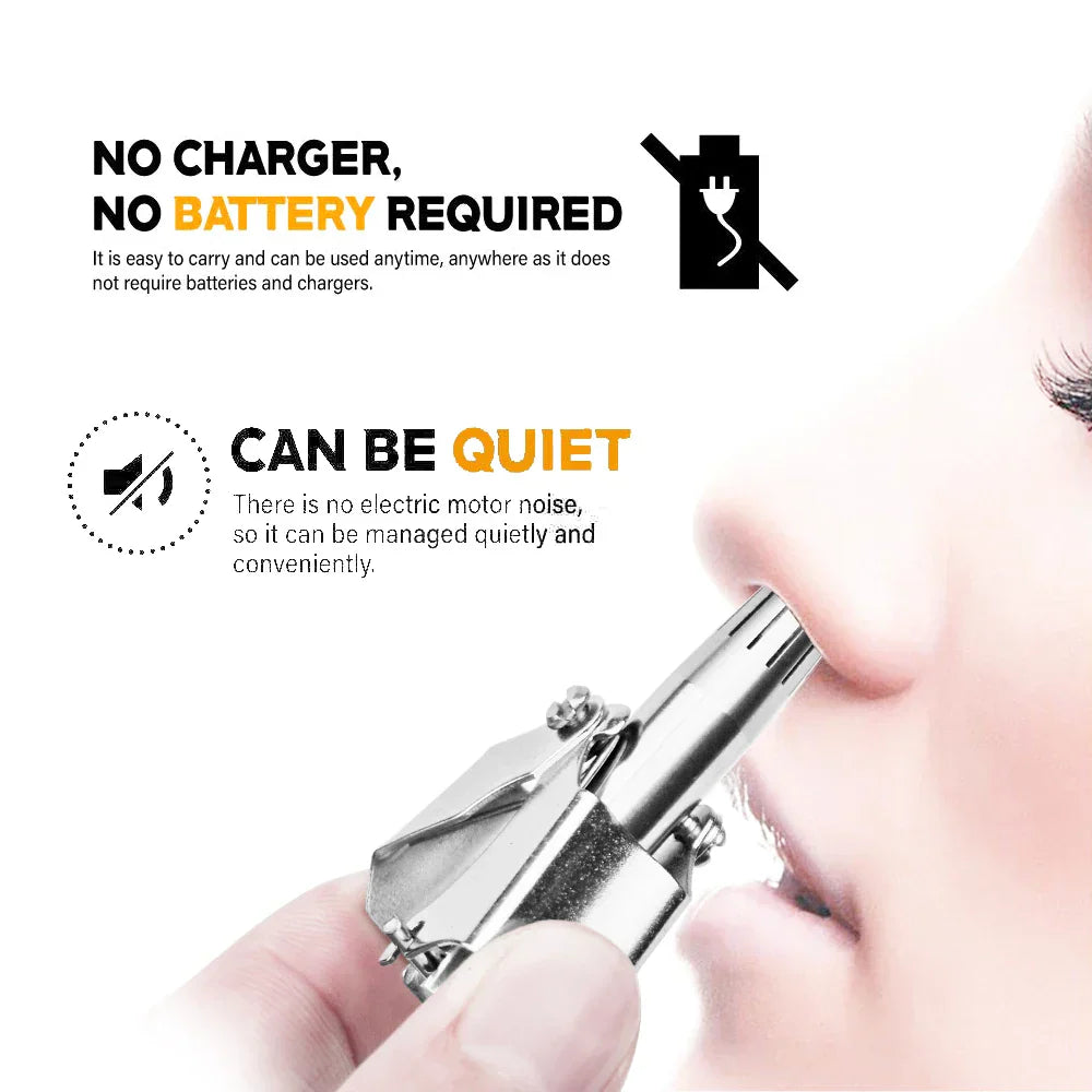 Mini Portable Stainless Steel Manual Nose Hair Trimmer Cosmia.pk