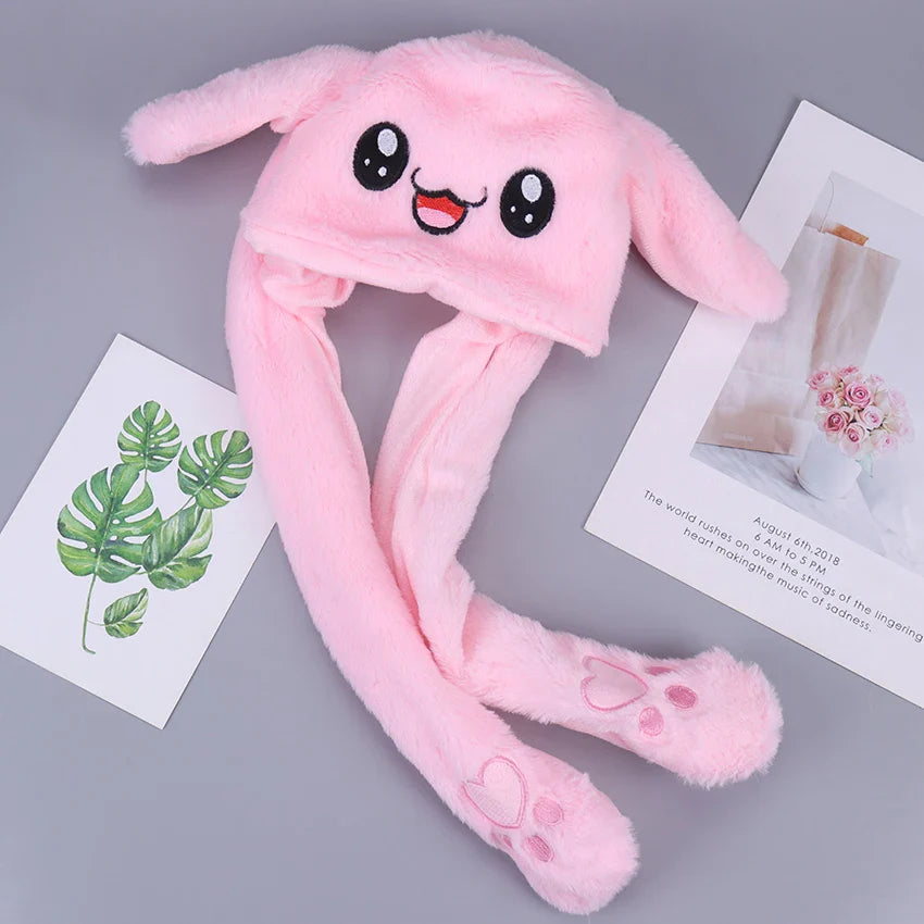 Rabbit Hat Plush Can Moving Bunny Ears Hat - 1PC Cosmia.pk
