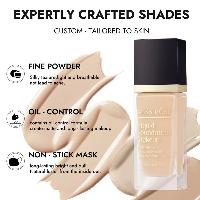 Miss Rose Liquid Makeup Foundation - 30ml Miss Rose
