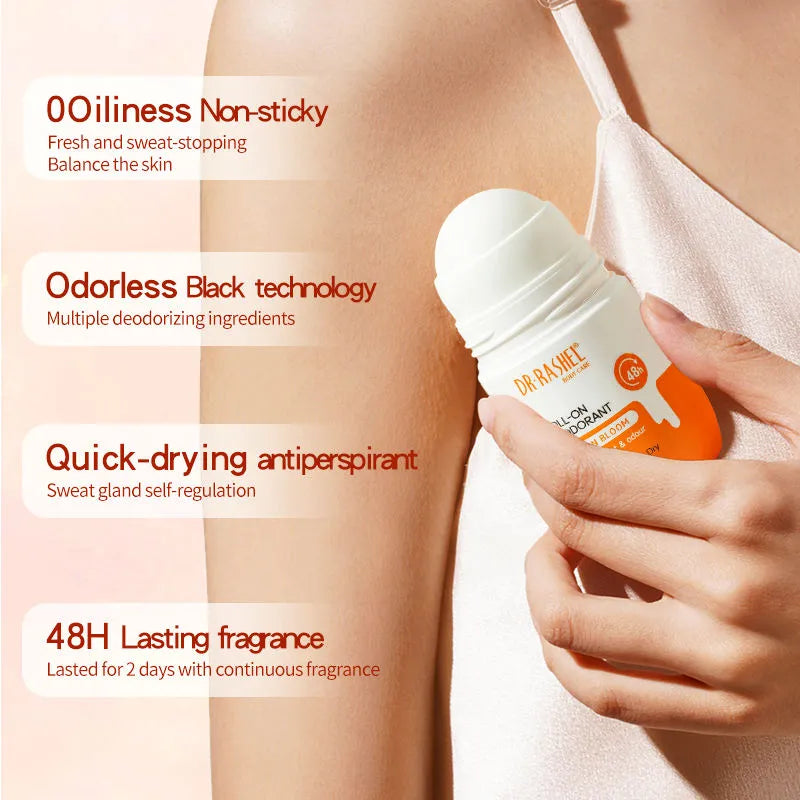 Dr. Rashel Passion Bloom Quick Dry Roll-On Deodorant 48H Protection - 50ml Dr. Rashel